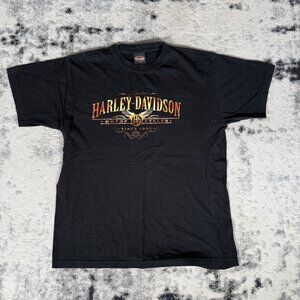 Y2K Harley Davidson Flame Logo T-Shirt